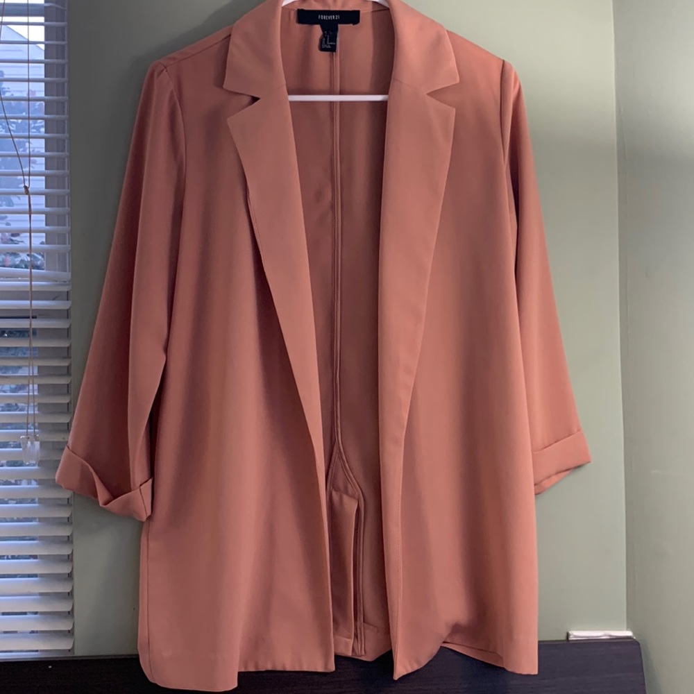Dark pink silky blazer